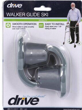 5 - Packs of Drive Medical Walker Ski Glides (two in each package)
